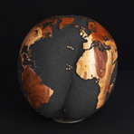 Medium Globe 12 // Classic Black Magnetite + Teak Medium // 9.8"Ø