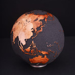 Gift Globe 2 // Classic Black Magnetite + Teak // 7.8"Ø