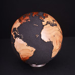 Gift Globe 2 // Classic Black Magnetite + Teak // 7.8"Ø