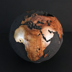 Gift Globe 6 // Classic Black Magnetite + Teak // 7.8"Ø