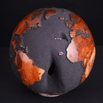 Medium Globe 16 // Classic Black Magnetite + Teak Medium // 9.8"Ø