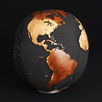 Medium Globe 12 // Classic Black Magnetite + Teak Medium // 9.8"Ø