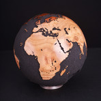 Gift Globe 2 // Classic Black Magnetite + Teak // 7.8"Ø