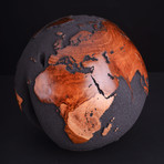 Medium Globe 16 // Classic Black Magnetite + Teak Medium // 9.8"Ø