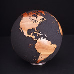 Gift Globe 1 // Classic Black Magnetite + Teak // 7.8"Ø
