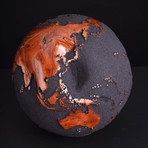 Medium Globe 16 // Classic Black Magnetite + Teak Medium // 9.8"Ø