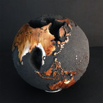 Gift Globe 6 // Classic Black Magnetite + Teak // 7.8"Ø
