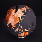Gift Globe 3 // Classic Black Magnetite + Teak // 7.8"Ø