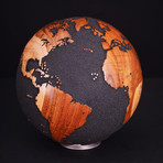 Gift Globe 4 // Classic Black Magnetite + Teak // 7.8"Ø
