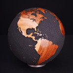 Gift Globe 4 // Classic Black Magnetite + Teak // 7.8"Ø