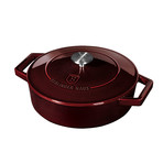 Cast Iron Shallow Pot // 2.7 qt. (Burgundy)