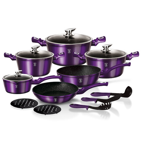 15-Piece Cookware Set // Metallic Line // Royal Purple Edition