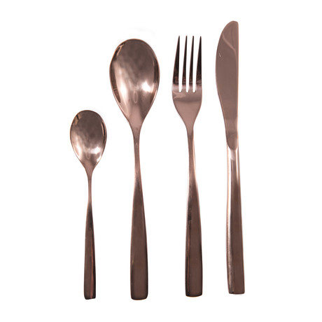 Classic 6-Person Cutlery Set // Copper // Set of 24