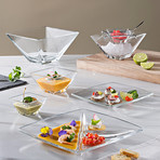 Glass Caviar Dish + Spoon Set