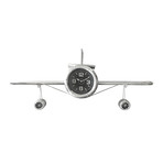 Large Airplane Wall Clock // Polished Aviation Aluminum // 55" Wingspan