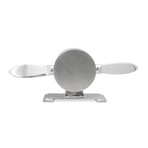 Abstract Airplane Propeller Desk Clock // Polished Aluminum Plane