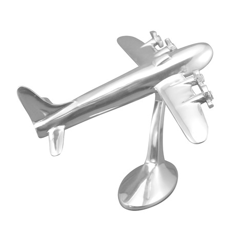 Bomber Desk Art Sculpture // WWII Aircraft // Polished Aluminum