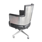 Aviator Adjustable Executive Office Chair // Genuine Black Leather