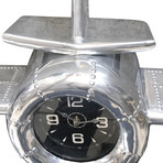 Airplane Wall Clock // Polished Aviation Aluminum // 36" Wingspan