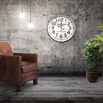 Large Industrial Metal Wall Clock // Grand Central Station, NY // 26"