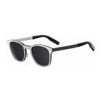 Men's Rectangular Sunglasses // Matte Palladium + Black Silver Mirror