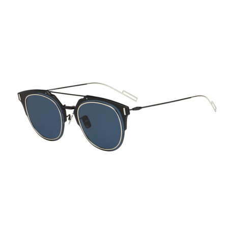 Women's Composit Sunglasses // Semi Matte Black + Blue