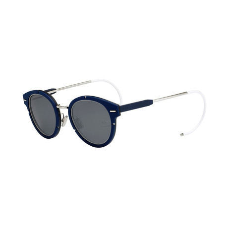 Men's Wrap Round Sunglasses // Palladium + Blue