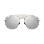 Men's Oversized Aviator Sunglasses // Palladium + Silver