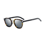 Men's Square Sunglasses // Yellow Havana + Silver