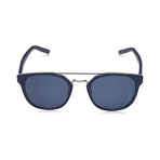 Men's Pilot Sunglasses // Silver + Blue