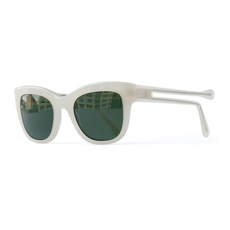 Women's Freya Polarized Sunglasses // Cloud + Olive Green