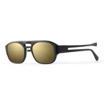 Men's Shackleton Polarized Sunglasses // Matte Raven + Dark Amber Gold Mirror