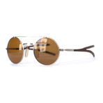 Men's Model 10.03 Polarized Sunglasses // Silver + Dark Amber