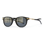 Men's Wabash Polarized Sunglasses // Matte Black + Brushed Gold + Gray