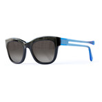 Women's Freya Polarized Sunglasses // Raven + Blue + Warm Gray Gradient