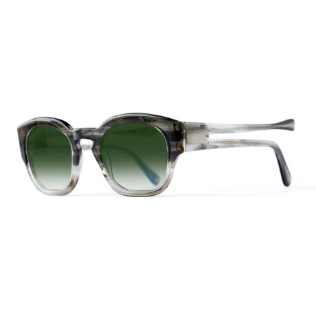 Men's Livingstone Polarized Sunglasses // Smoky Granite + Lush Green Gradient