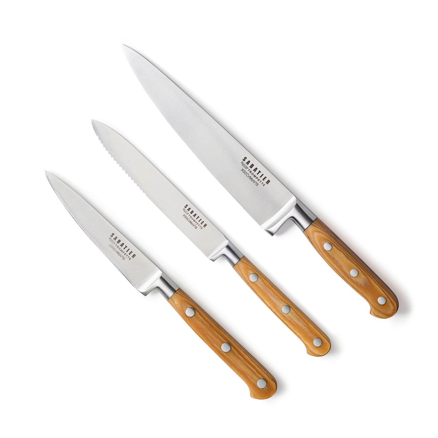 Chefs Knife Utility Knife Paring Knife Set Of 3 Sabatier