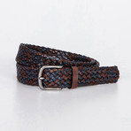 Avenall Belt // Navy + Dark Brown (35")