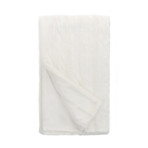 Signature Faux Fur Throw // Mink (Carved White)