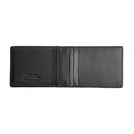 Versace Collection // Textured Leather Wallet // Black