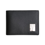 Versace Collection // Textured Leather Wallet // Black