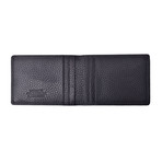 Versace Collection // Pebbled Leather Wallet // Black