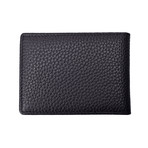 Versace Collection // Pebbled Leather Wallet // Black