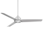 Mocha // Indoor + Outdoor 3-Blade Smart Ceiling Fan + Remote Control (Brushed Aluminum)