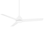 Mocha // Indoor + Outdoor 3-Blade Smart Ceiling Fan + Remote Control (Brushed Aluminum)