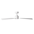 Clean // Indoor + Outdoor 3-Blade Smart Ceiling Fan + LED Light Kit + Remote Control (Brushed Aluminum)