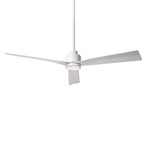 Clean // Indoor + Outdoor 3-Blade Smart Ceiling Fan + LED Light Kit + Remote Control (Brushed Aluminum)