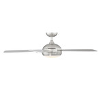 Odyssey // Indoor + Outdoor 5-Blade Smart Ceiling Fan + LED Light Kit + Remote Control (Brushed Nickel)