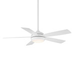 Odyssey // Indoor + Outdoor 5-Blade Smart Ceiling Fan + LED Light Kit + Remote Control (Brushed Nickel)