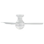 Orb // Indoor + Outdoor 3-Blade Smart Flush Mount Ceiling Fan + Remote Control (Matte Black)